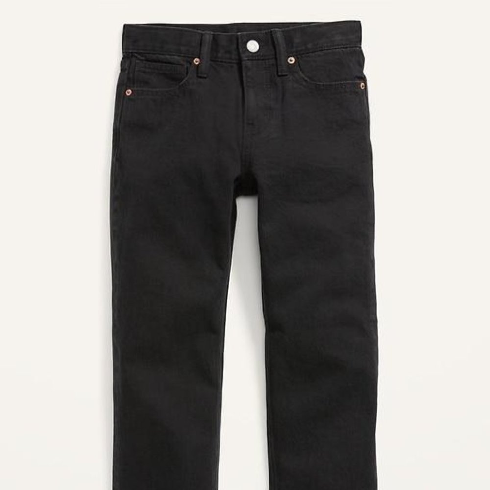 Old Navy Non-Stretch Black-Wash Loose-Fit Jeans For Boys New - Picture 3 of 6